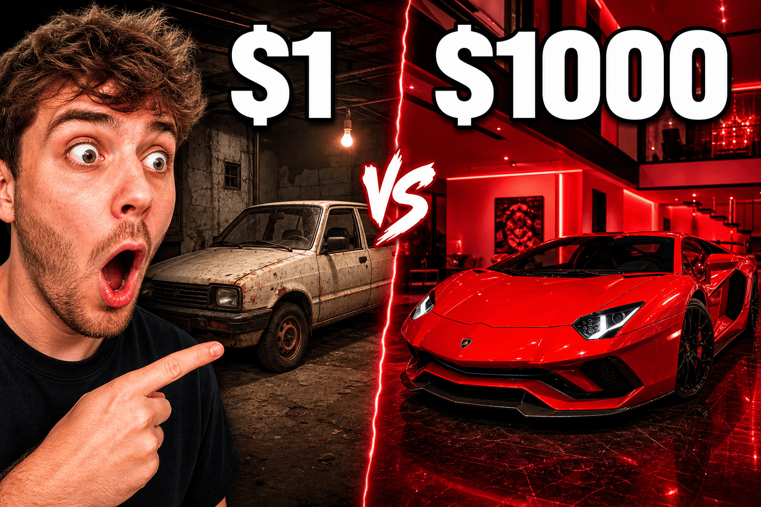 $1 vs $1000 thumbnail